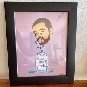 "Drake Tears" Framed Print